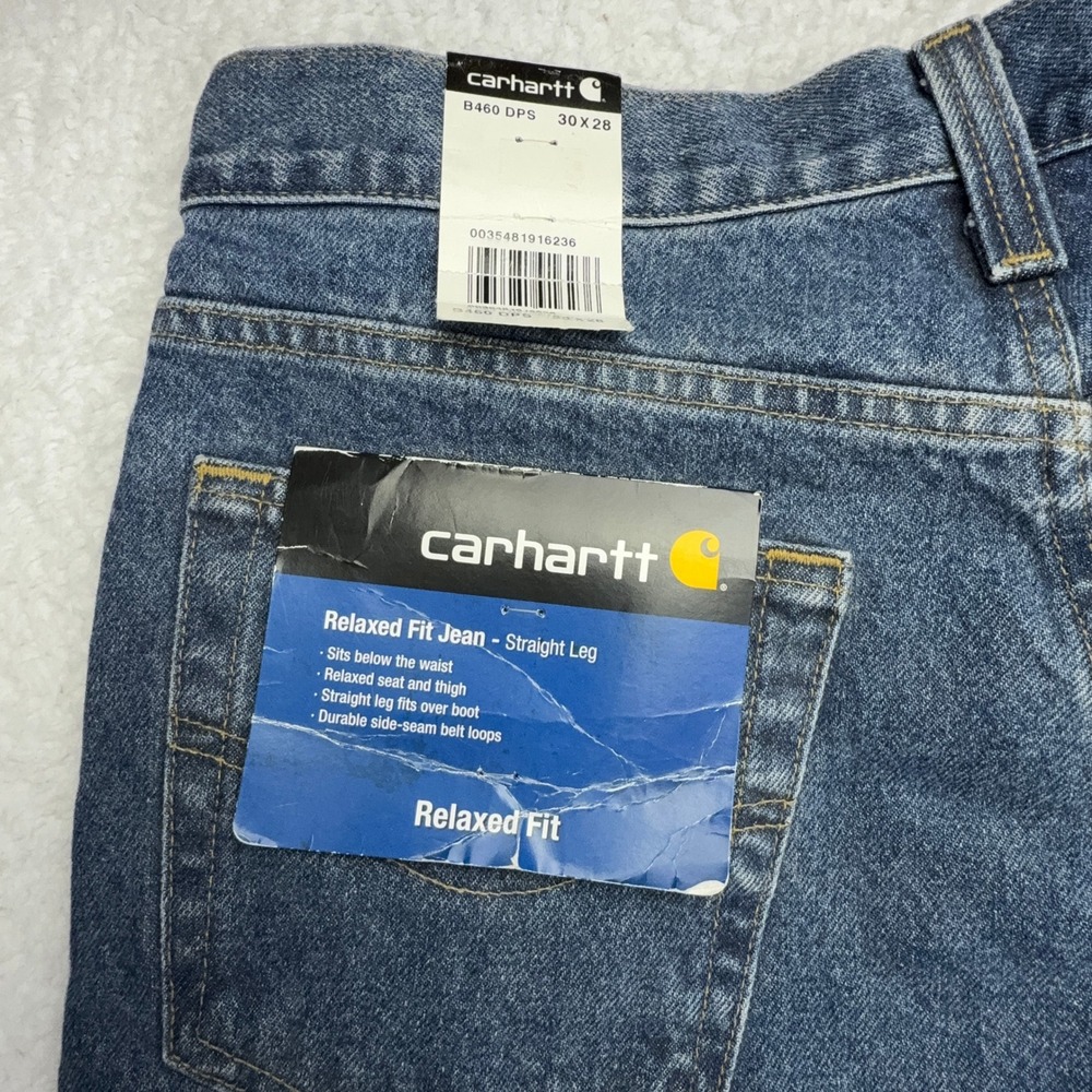 Carhartt Relaxed Fit Straight Leg Jeans Men 30x28 B460 DPS Deepstone NWT NOS